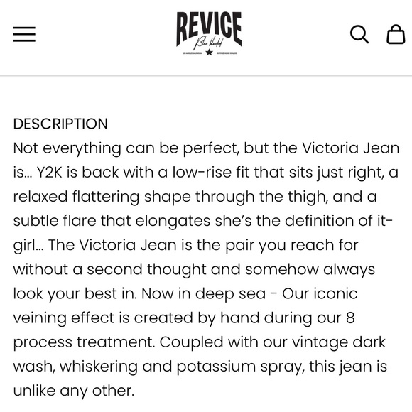 REVICE Low Rise Victoria Jean - Picture 5 of 7